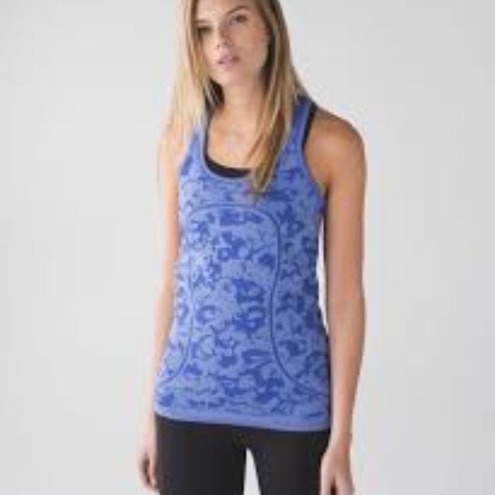 Lululemon Blue camo Swiftly tech tank